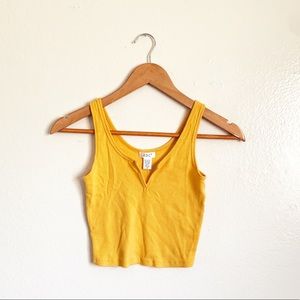 XS Yellow Crop Top